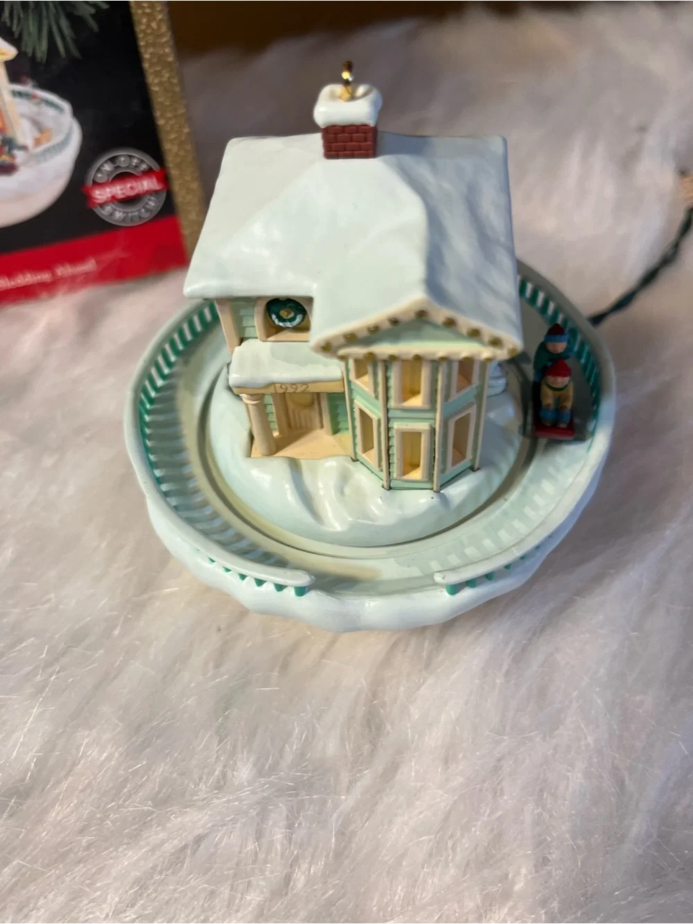 Hallmark 1992 Light and Sound Ornament “Good Sledding Ahead”
